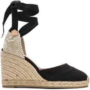 Express NWT Women’s Black Espadrille Wedge Sandals
